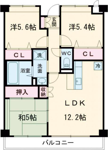 TO U 狭山(3LDK/2階)の間取り写真