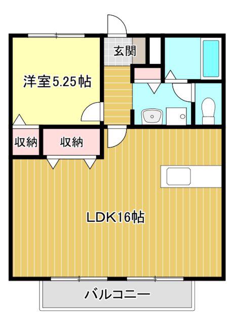 サンライフ宮西(1LDK/2階)の間取り写真