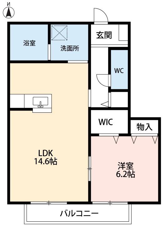 サンライフ錦(1LDK/2階)の間取り写真