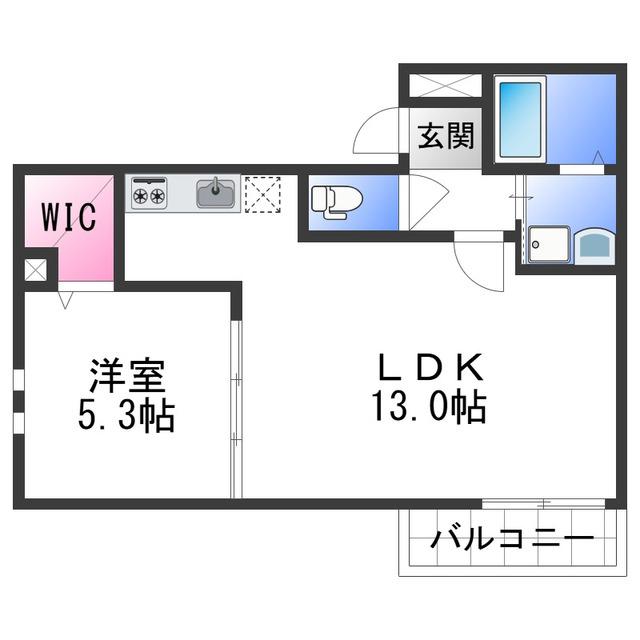 フジパレス和歌山美園II番館(1LDK/1階)の間取り写真