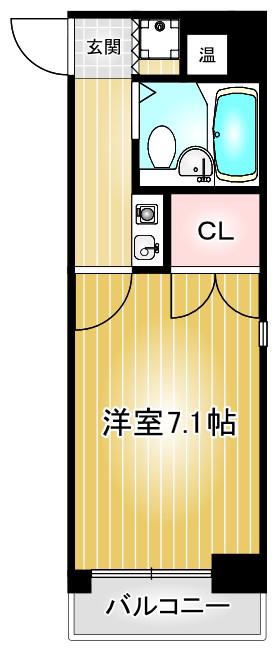 キャピタル上前津(1K/2階)の間取り写真