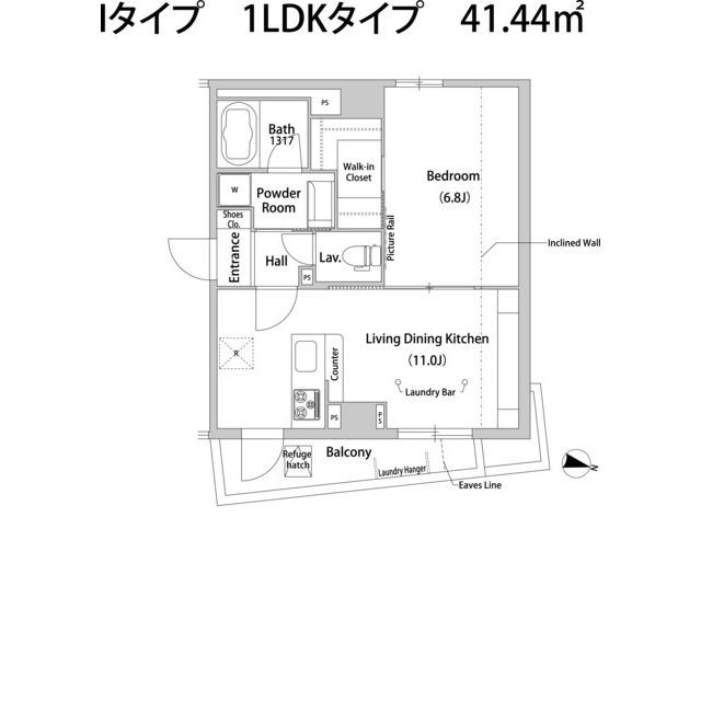 HOUSE AVENUE 柿の木坂(1LDK/4階)の間取り写真