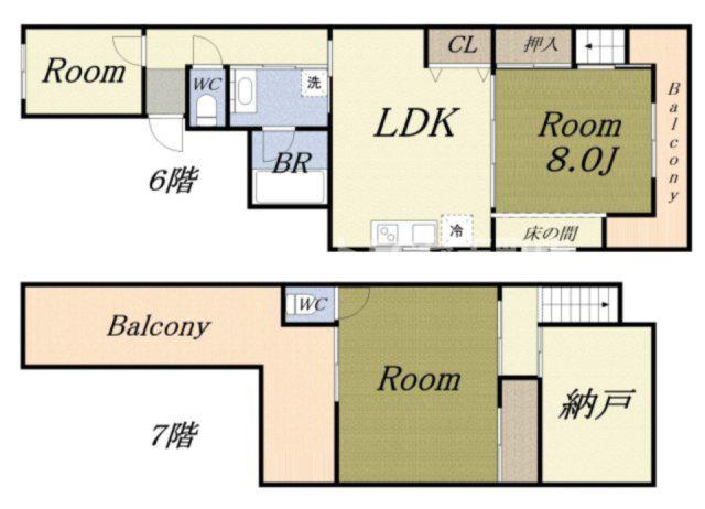 TS一番館(3SLDK/6階)の間取り写真