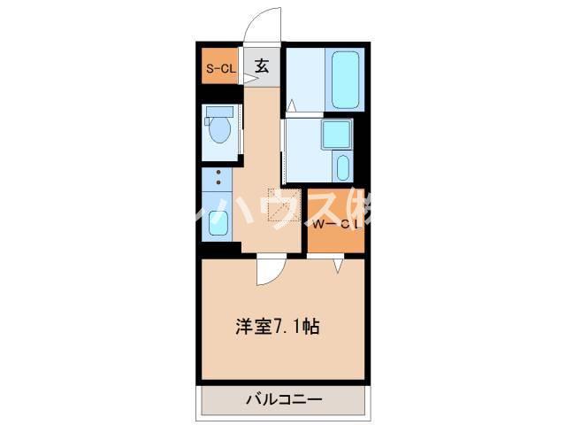 S・T・S(1K/1階)の間取り写真