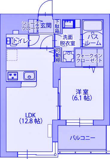 GRAN RIO グラン リーオ(1LDK/3階)の間取り写真