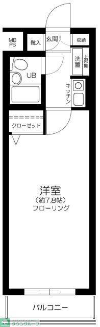 日神パレステージ三軒茶屋(1K/1階)の間取り写真