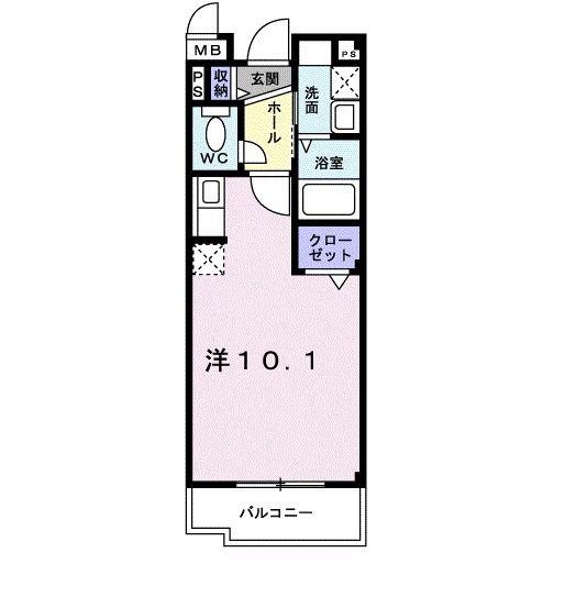 サニーウィング早岐(1K/1階)の間取り写真