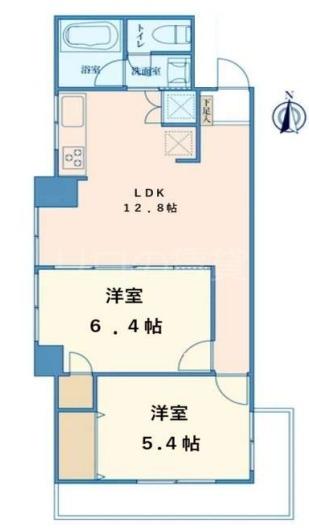MAC川崎コート(2LDK/5階)の間取り写真