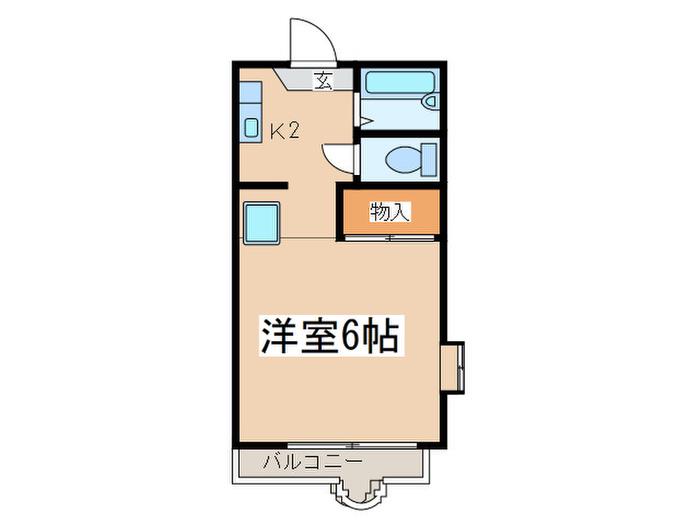 サロンハイム(1K/2階)の間取り写真