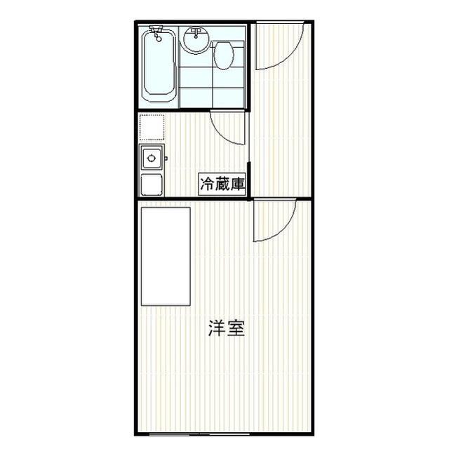 ファーストハイツ大岡(1K/1階)の間取り写真