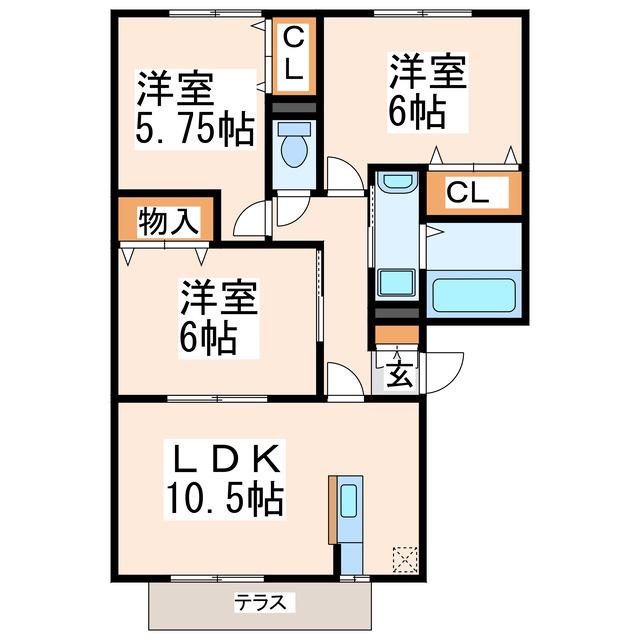 グレイスコート(3LDK/1階)の間取り写真