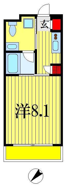 SEASCAPE千葉みなと(1K/5階)の間取り写真