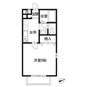 エスパシオ C・D棟(1K/1階)の間取り写真