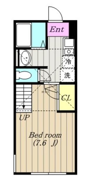 IDEAUS橋本壱番館(1K/2階)の間取り写真