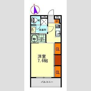 DOUBLE TREE 御器所(1K/2階)の間取り写真