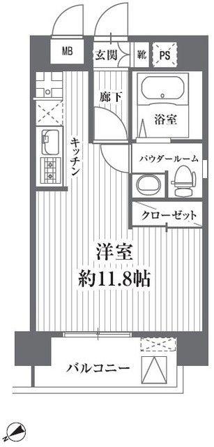 HF浅草橋レジデンス(ワンルーム/9階)の間取り写真