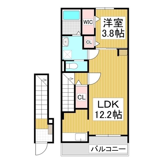 レコンフォール・K(1LDK/2階)の間取り写真
