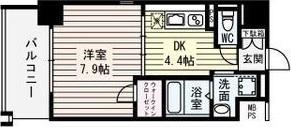 MS COMFORT ESAKA(1K/8階)の間取り写真