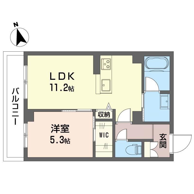 KOB10(1LDK/3階)の間取り写真