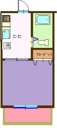 リヴェールハイム(1K/1階)の間取り写真