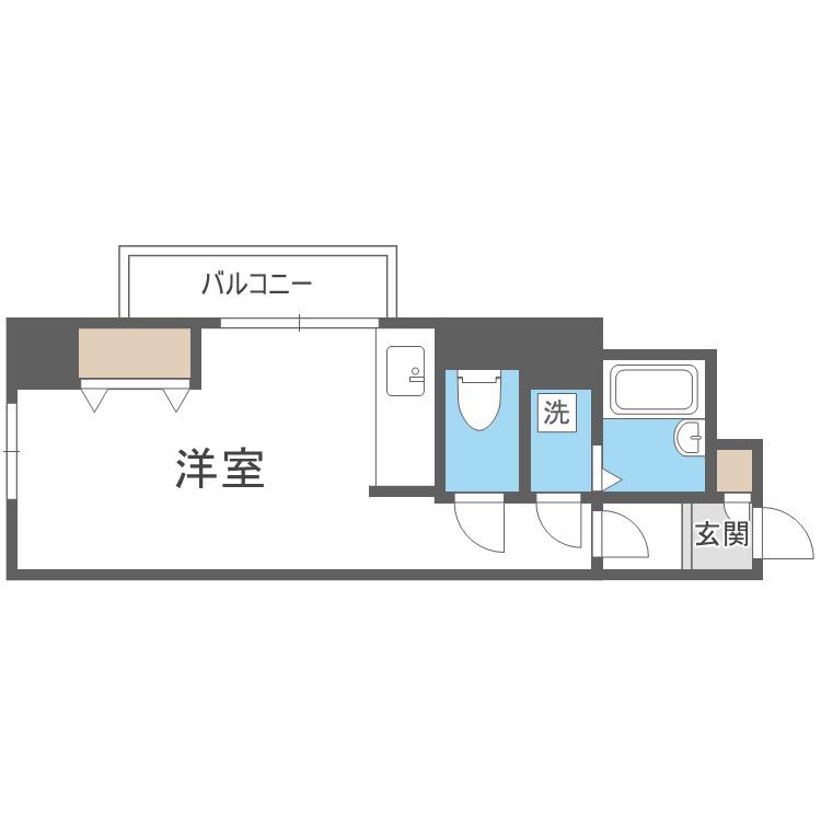 TEINE1・4MS(ワンルーム/7階)の間取り写真