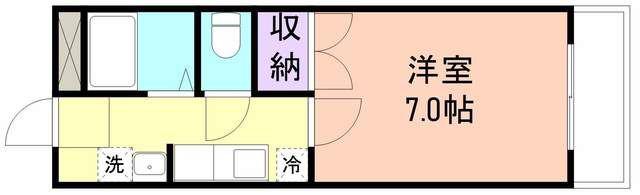 ＪＲ和歌山線 岩出駅 徒歩22分 3階建 築27年(1K/2階)の間取り写真
