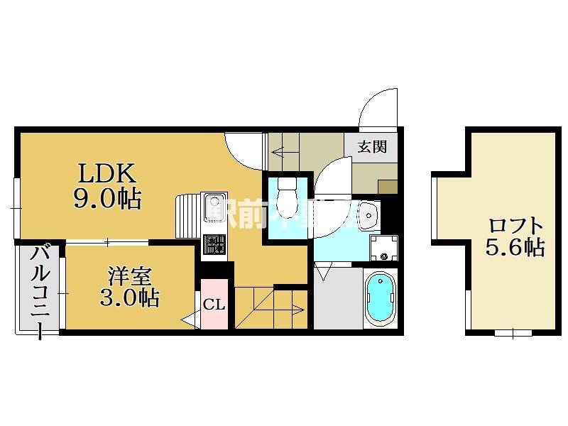 NEXUS RESIDENTIAL SQUARE(1LDK/1階)の間取り写真