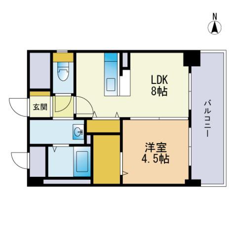 ジュネス・K(1LDK/2階)の間取り写真