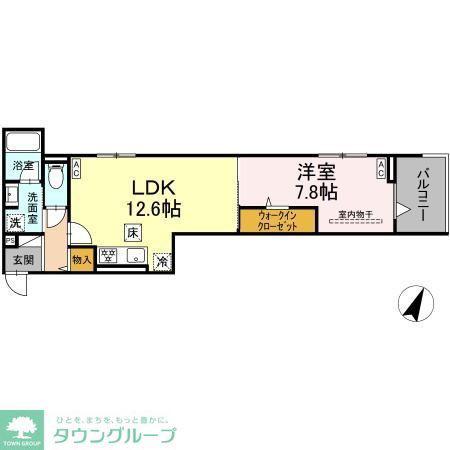 D-NEUK(1LDK/1階)の間取り写真
