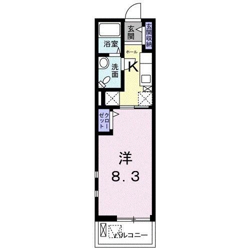 アンジュ(1K/3階)の間取り写真