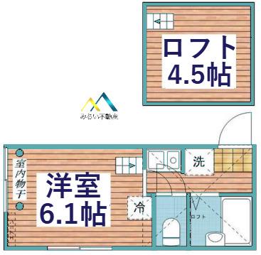 エムズ横浜(1K/2階)の間取り写真