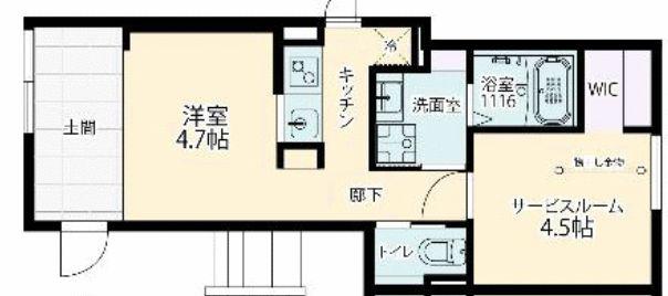 FOLS CLASS 三軒茶屋II(1SK/1階)の間取り写真