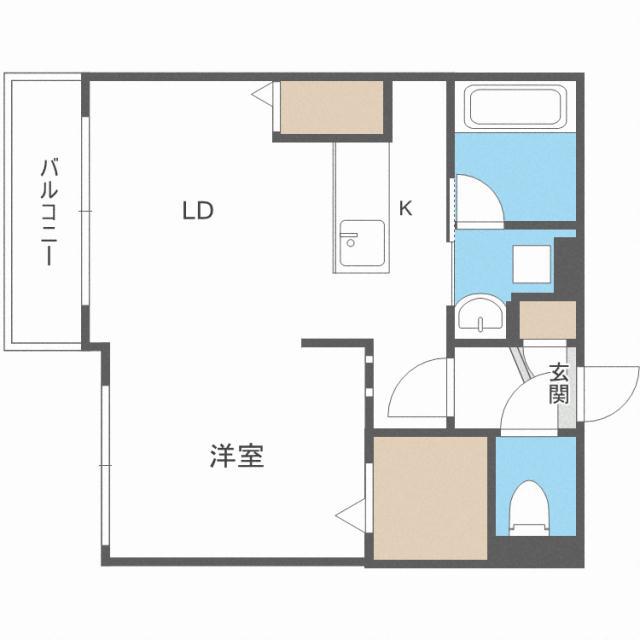CASA SORRISO カーサソリッソ(1LDK/2階)の間取り写真