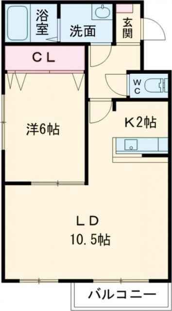 メゾン・ド・KIII(1LDK/2階)の間取り写真