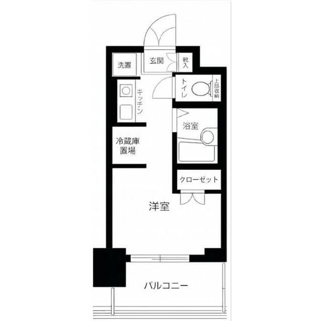 シティタワー武蔵小山(ワンルーム/8階)の間取り写真