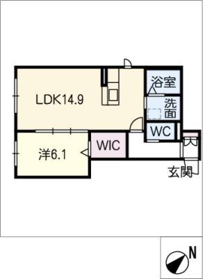 タユトーワ・エビス(1LDK/1階)の間取り写真