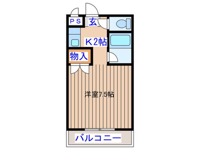 NITTO21弐番館(1K/3階)の間取り写真