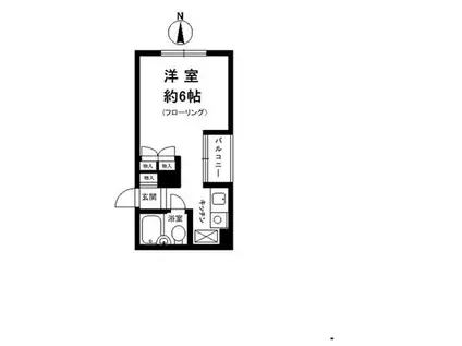 西舞子メゾン(ワンルーム/3階)の間取り写真