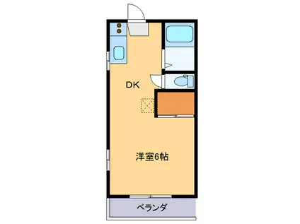 野村ハイツB105(ワンルーム/1階)の間取り写真