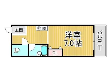 サニー塚本(1K/3階)の間取り写真