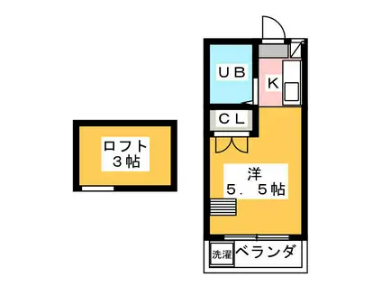 ドミール・ミナミ(1K/2階)の間取り写真