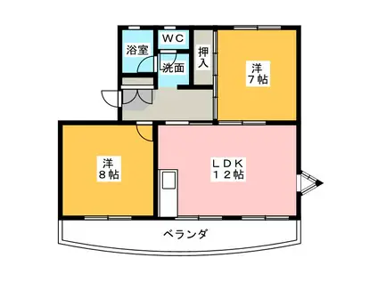 ＪＲ東海道本線 静岡駅 バス乗車時間：10分 最寄りバス停で下車 徒歩1分 3階建 築34年(2LDK/3階)の間取り写真