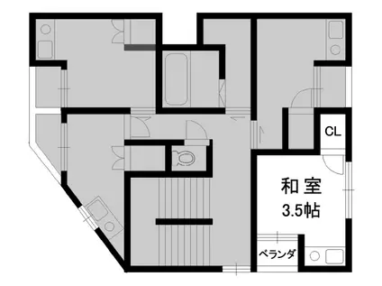 ウエストキャピタル大正(ワンルーム/4階)の間取り写真
