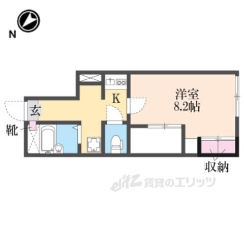 レオパレスグローセ(1K/2階)の間取り写真