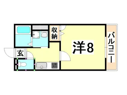 メゾン・SAKURA(1K/1階)の間取り写真