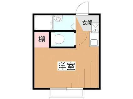 ベルコート東大和(ワンルーム/2階)の間取り写真