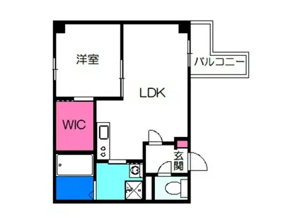 アレーズ駒川中野(1LDK/2階)の間取り写真