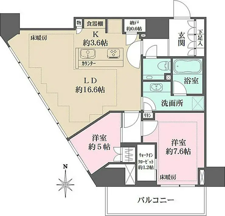 ザ・パークハウス三田タワー 3階階 間取り