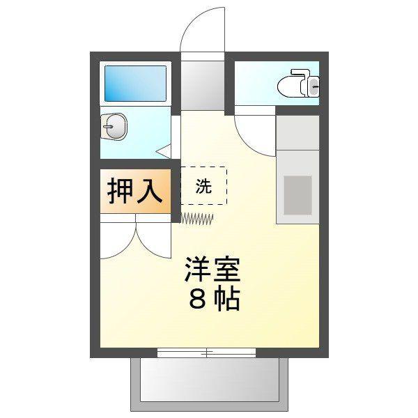 アネックス(ワンルーム/1階)の間取り写真