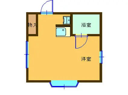 村上ハイツPART2(ワンルーム/2階)の間取り写真